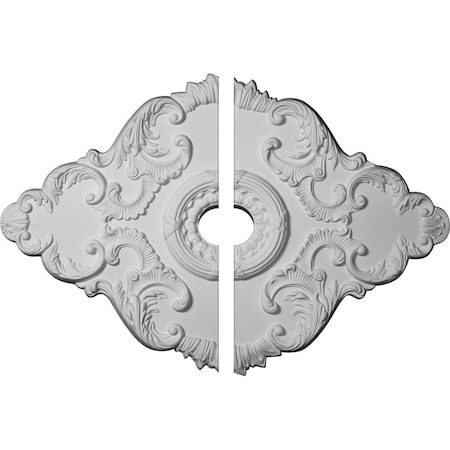 Ekena Millwork Piedmont Ceiling Medallion, Two Piece (For Canopies up to 3 1/2"), 37"W x 26"H x 1 3/8"P CM37X26PE2-03500